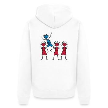 Be Different Happy Funny Boy - Unisex Premium Organic Zip Hoodie - white - Back - Thijin (182cm)