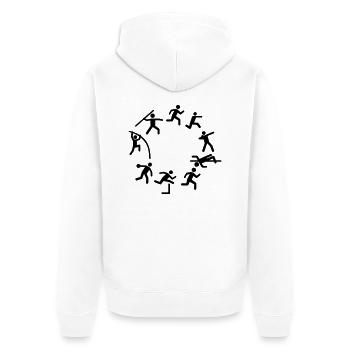 Decathlon - Unisex Premium Organic Zip Hoodie - white - Back - Thijin (182cm)