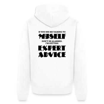 If you see me talking to myself... - Veste à capuche bio Premium Unisexe - blanc - Dos - Thijin (182cm)
