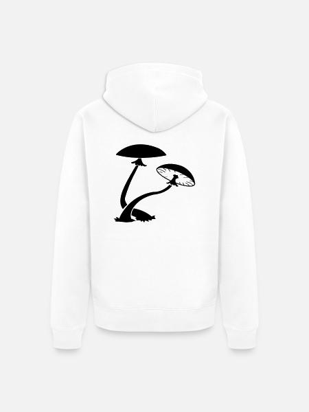 pilze_01 - Unisex Premium Organic Zip Hoodie - white