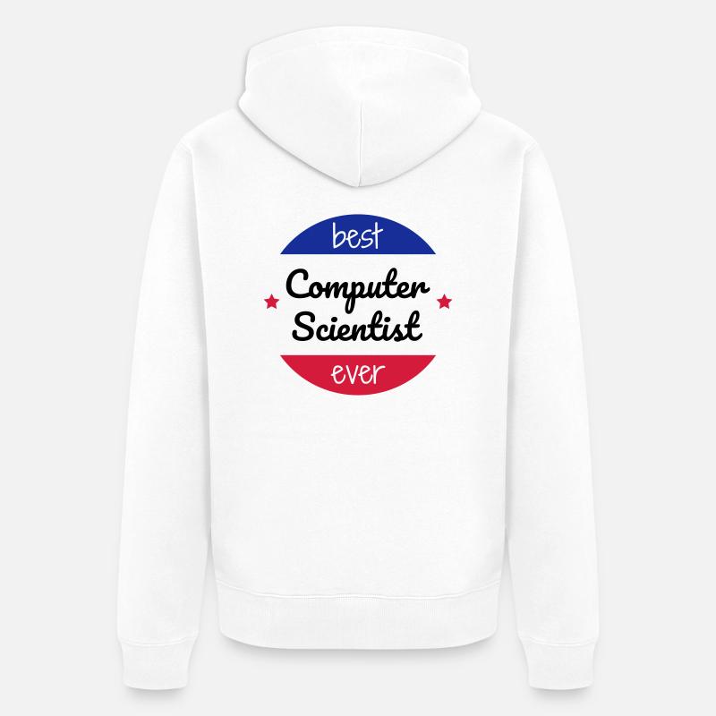 Computer / Informatiker / Aussenseiter / Ingenieur - Unisex Premium Bio Zip Hoodie - Weiß