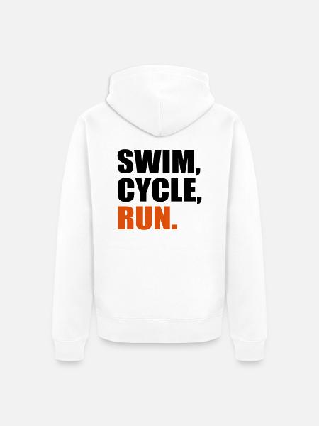 Triathlon - Unisex Premium Bio Zip Hoodie - Weiß