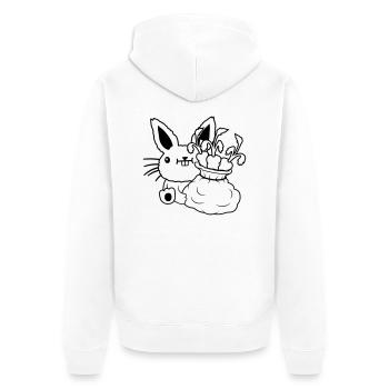 Carrots Vegetable Sack Easter - Unisex Premium Organic Zip Hoodie - white - Back - Thijin (182cm)