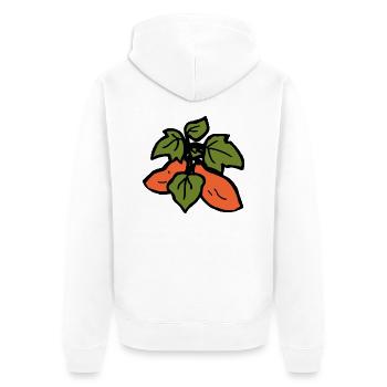 Sweet potato exotic cuisine fun gift idea - Unisex Premium Organic Zip Hoodie - white - Back - Thijin (182cm)
