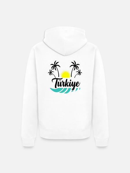 türkiye - Unisex Premium Bio Zip Hoodie - Weiß