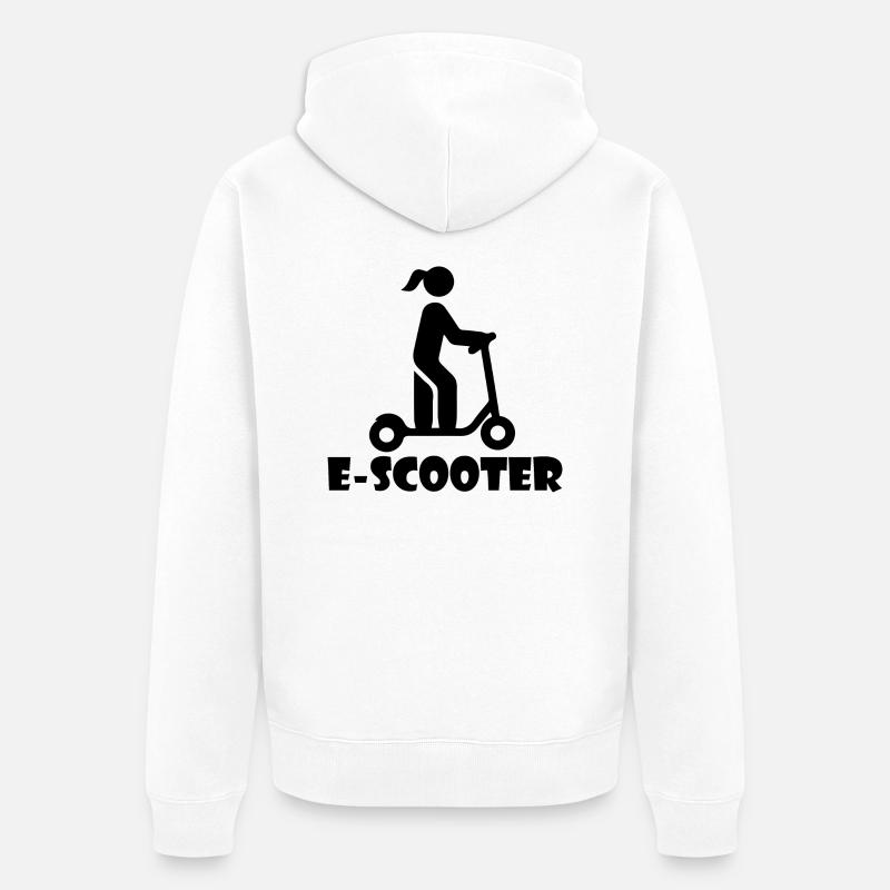 E-Scooter Roller Scooter - Veste à capuche bio Premium Unisexe - blanc