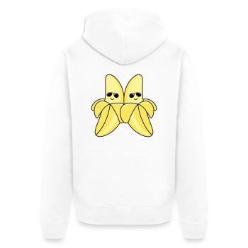 Bananes fraîches - Veste à capuche bio Premium Unisexe - blanc - Dos - Thijin (182cm)