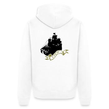 bateau pirate - Veste à capuche bio Premium Unisexe - blanc - Dos - Thijin (182cm)