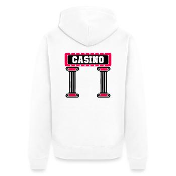 Casino Vegas Pillar - Unisex Premium Organic Zip Hoodie - white - Back - Thijin (182cm)