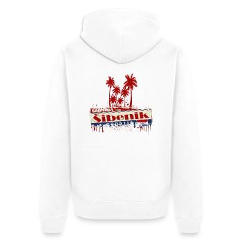 Croatie hrvatska croatie hrv hr sibenik drapeau - Veste à capuche bio Premium Unisexe - blanc - Dos - Thijin (182cm)