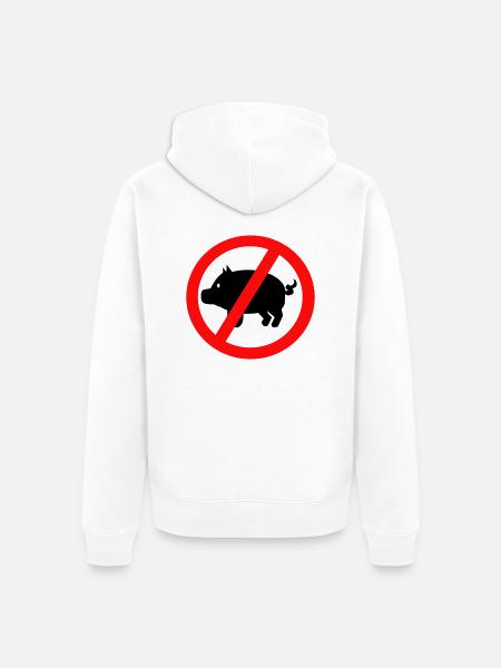 Schwein - Unisex Premium Bio Zip Hoodie - Weiß
