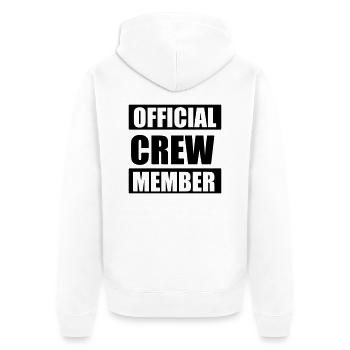 Official crew member - Veste à capuche bio Premium Unisexe - blanc - Dos - Thijin (182cm)