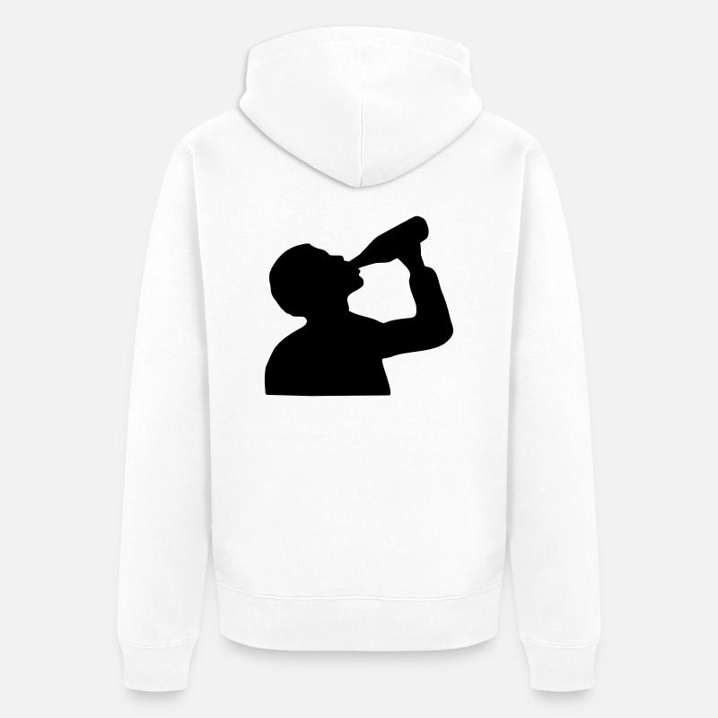 Bier - Unisex Premium Bio Zip Hoodie - Weiß