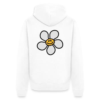 flowerinchen_3c - Unisex Premium Organic Zip Hoodie - white - Back - Thijin (182cm)