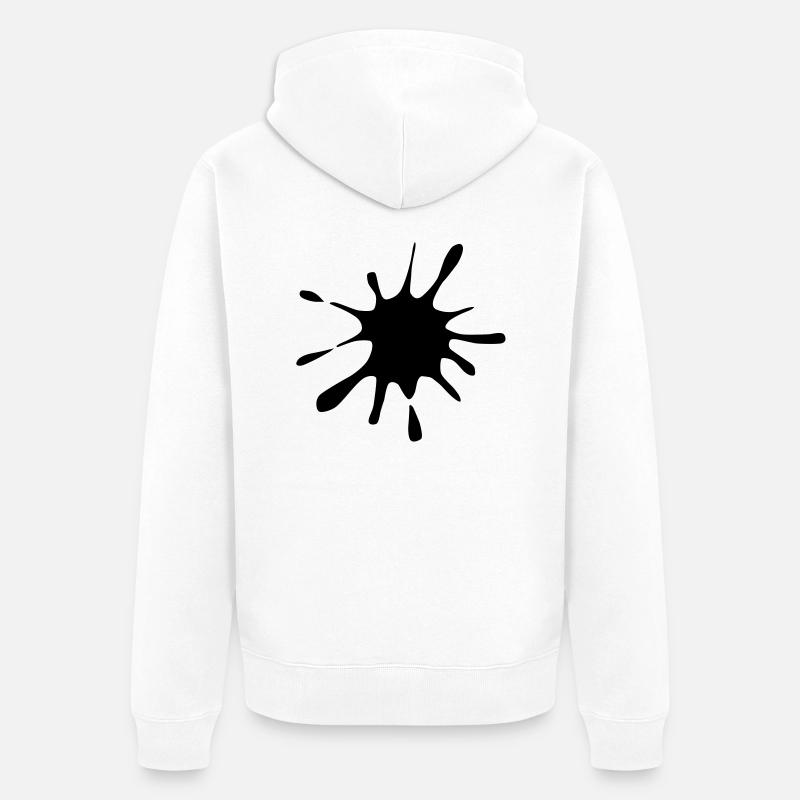Klecks - Unisex Premium Bio Zip Hoodie - Weiß