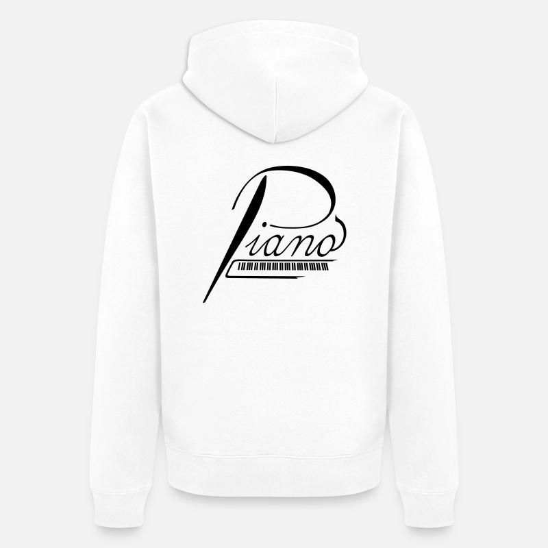 Piano - Veste à capuche bio Premium Unisexe - blanc
