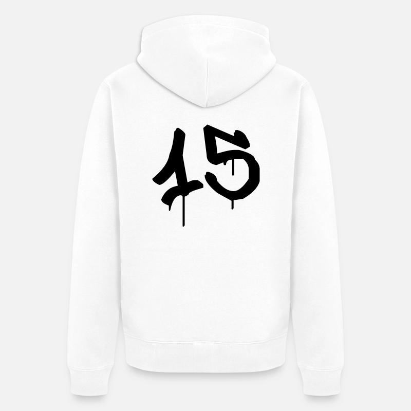 Graffiti: 15 - Veste à capuche bio Premium Unisexe - blanc