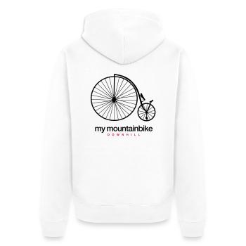 mon vélo de montagne - descente - Veste à capuche bio Premium Unisexe - blanc - Dos - Thijin (182cm)