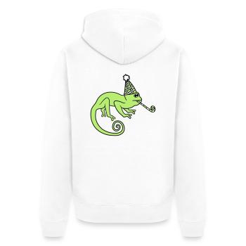 triste anniversaire seul fête des cadeaux - Veste à capuche bio Premium Unisexe - blanc - Dos - Thijin (182cm)