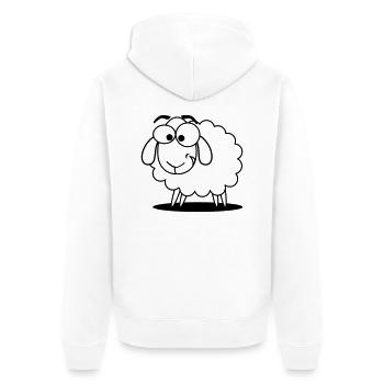 Sheep - © roil - Unisex Premium Organic Zip Hoodie - white - Back - Thijin (182cm)