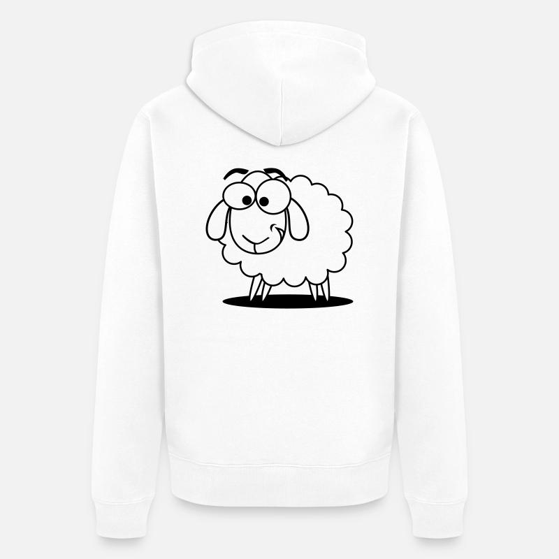 Sheep - © roil - Veste à capuche bio Premium Unisexe - blanc