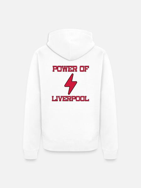 Power of LIVERPOOL - Unisex Premium Organic Zip Hoodie - white