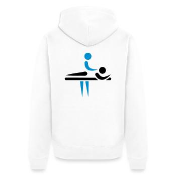 Physiothérapeute - Veste à capuche bio Premium Unisexe - blanc - Dos - Thijin (182cm)