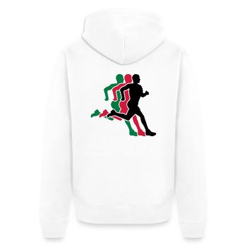 courir - Veste à capuche bio Premium Unisexe - blanc - Dos - Thijin (182cm)