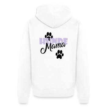 Hunde Mama | Pfote Katze Geschenk Weihnachten - Unisex Premium Bio Zip Hoodie - Weiß - Hinten - Thijin (182cm)