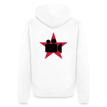 Cameraman / Camera / Video / Cadreur - Veste à capuche bio Premium Unisexe - blanc - Dos - Thijin (182cm)