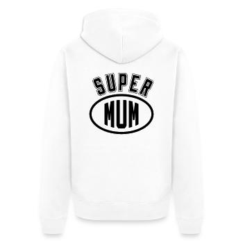 Muttertag / Mama / Mutter / Mutti / Mother's day - Unisex Premium Bio Zip Hoodie - Weiß - Hinten - Thijin (182cm)