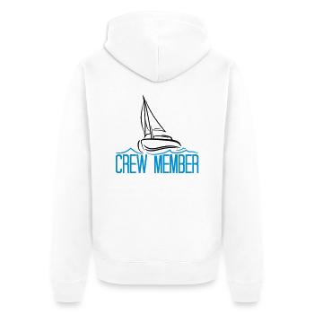 amis membres d'équipage membre voilier bateau club - Veste à capuche bio Premium Unisexe - blanc - Dos - Thijin (182cm)