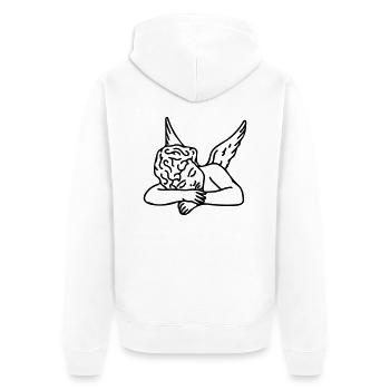 Angel - Unisex Premium Organic Zip Hoodie - white - Back - Thijin (182cm)