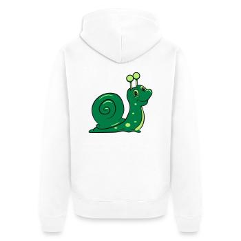 Escargot drôle enfants - Veste à capuche bio Premium Unisexe - blanc - Dos - Thijin (182cm)