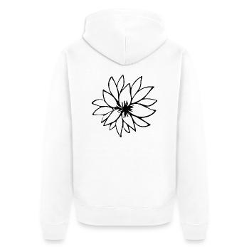 Flower Blume Pflanze - Unisex Premium Bio Zip Hoodie - Weiß - Hinten - Thijin (182cm)