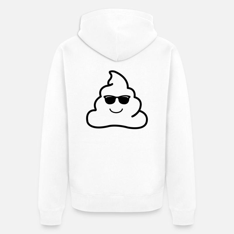 coole kacke - Unisex Premium Bio Zip Hoodie - Weiß