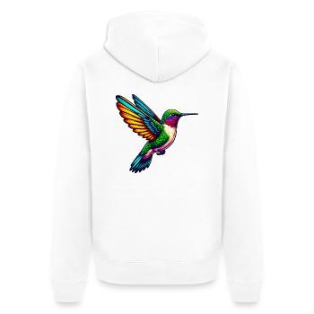 Colibri - Veste à capuche bio Premium Unisexe - blanc - Dos - Thijin (182cm)