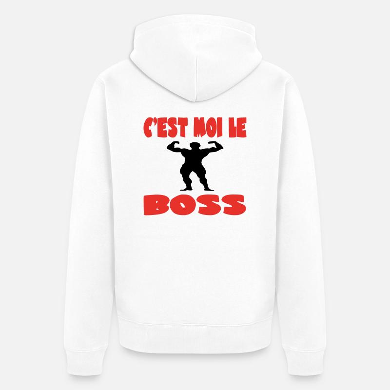 C'est moi le meilleur - Veste à capuche bio Premium Unisexe - blanc