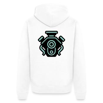 Engine Mechanic Tuning - Unisex Premium Organic Zip Hoodie - white - Back - Thijin (182cm)