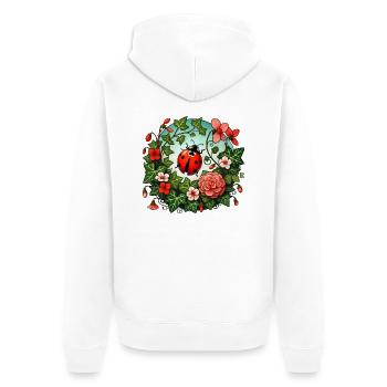 Ladybug - Unisex Premium Organic Zip Hoodie - white - Back - Thijin (182cm)