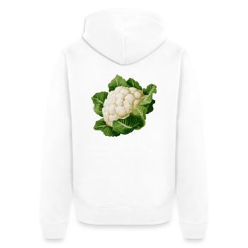Chou-fleur - Veste à capuche bio Premium Unisexe - blanc - Dos - Thijin (182cm)
