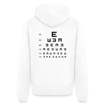 Opticians, optician, reading, see, eyeglasses, - Unisex Premium Organic Zip Hoodie - white - Back - Thijin (182cm)