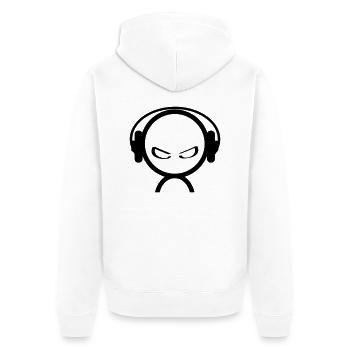 dj - Veste à capuche bio Premium Unisexe - blanc - Dos - Thijin (182cm)