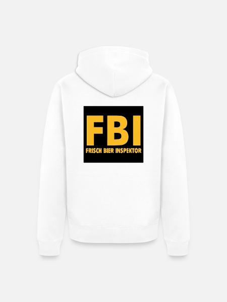 FBI - Unisex Premium Bio Zip Hoodie - Weiß