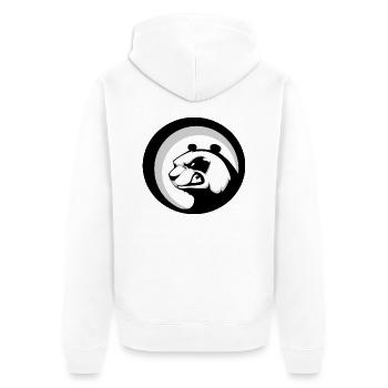 Logo Grim Panda Sessions - Veste à capuche bio Premium Unisexe - blanc - Dos - Thijin (182cm)