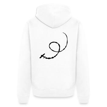 Stunt Flugzeug - Unisex Premium Bio Zip Hoodie - Weiß - Hinten - Thijin (182cm)