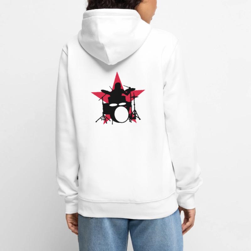 drummer_e_2c Unisex Premium Bio Zip Hoodie