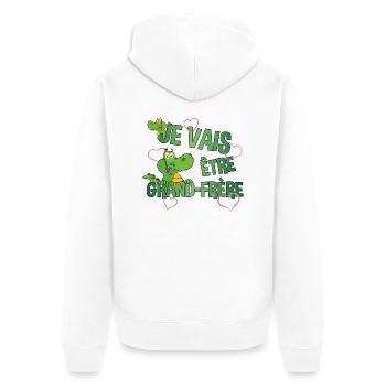 futur grand frere - Veste à capuche bio Premium Unisexe - blanc - Dos - Thijin (182cm)