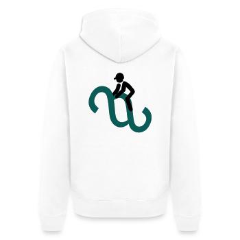 Paragraphenreiter Couleur - Veste à capuche bio Premium Unisexe - blanc - Dos - Thijin (182cm)