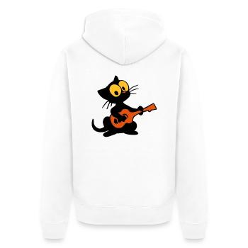Georgie makes music - Unisex Premium Organic Zip Hoodie - white - Back - Thijin (182cm)